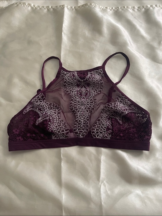 Victoria's Secret Other - Victoria's Secret Plum Lace High-Neck Bralette